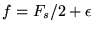 $f = F_s/2 + \